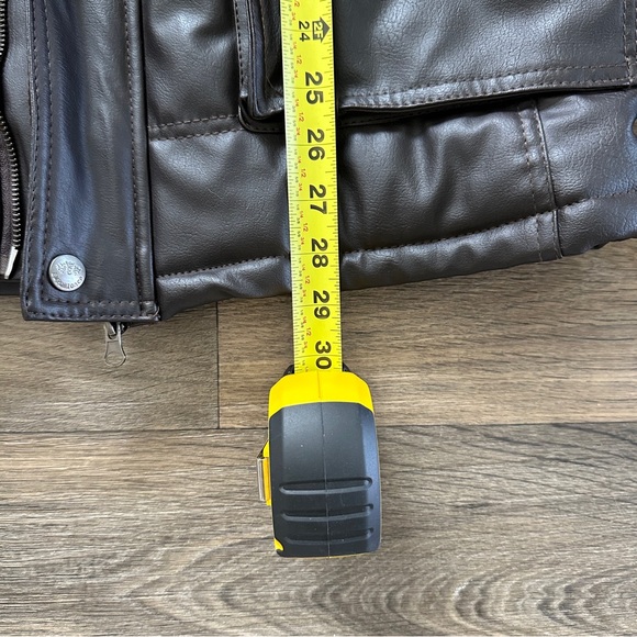 Emporio & Co Made in Italy Faux Leather Jacket Sz L - Picture 6 of 6